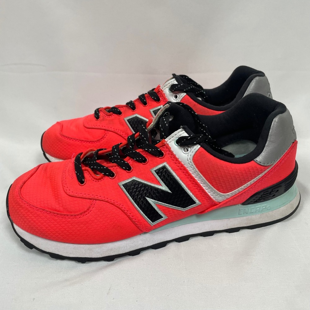 New Balance 974.Neon Red/Orange and Black Women's Athletic. $23 W 9 Euro 40.5$23